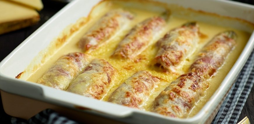 Chicon gratin uit de oven